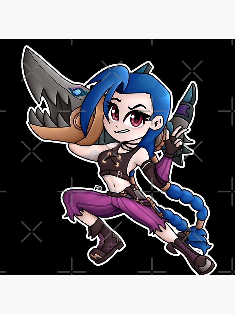 Jinx Arcane Chibi Throw Pillow - Image 2