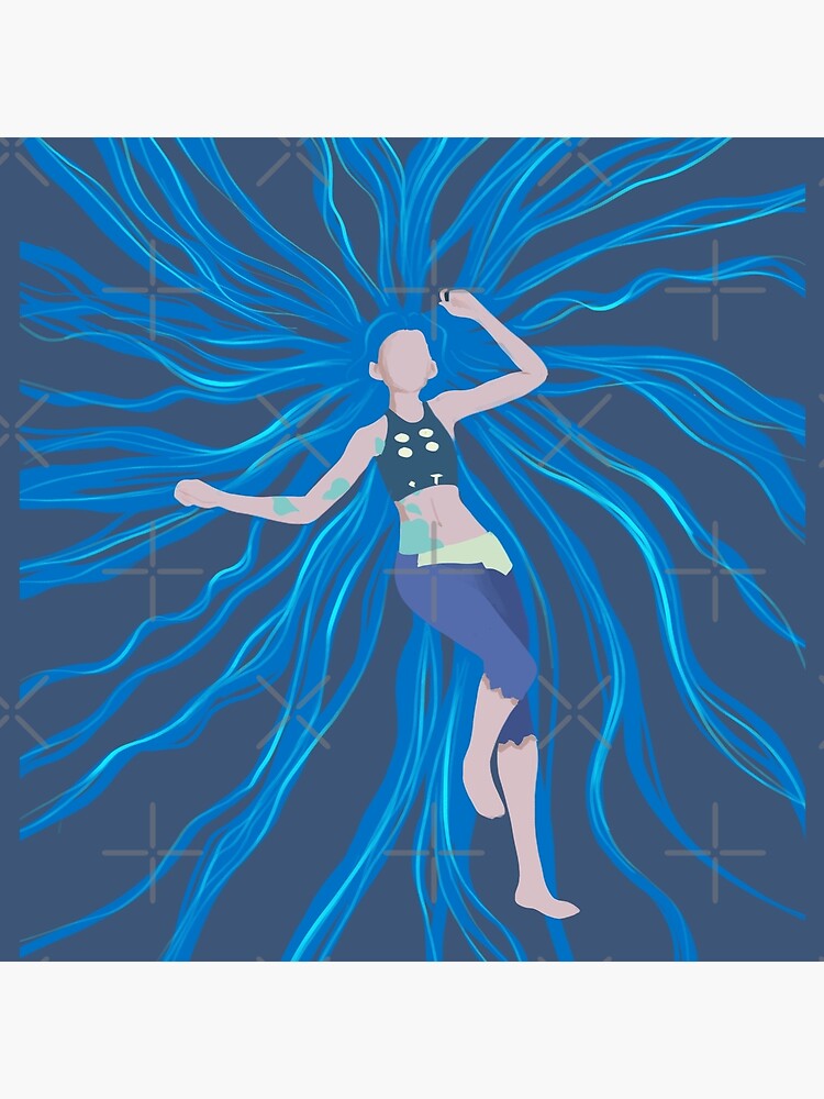 Jinx Blue Hair Throw Pillow - Image 2