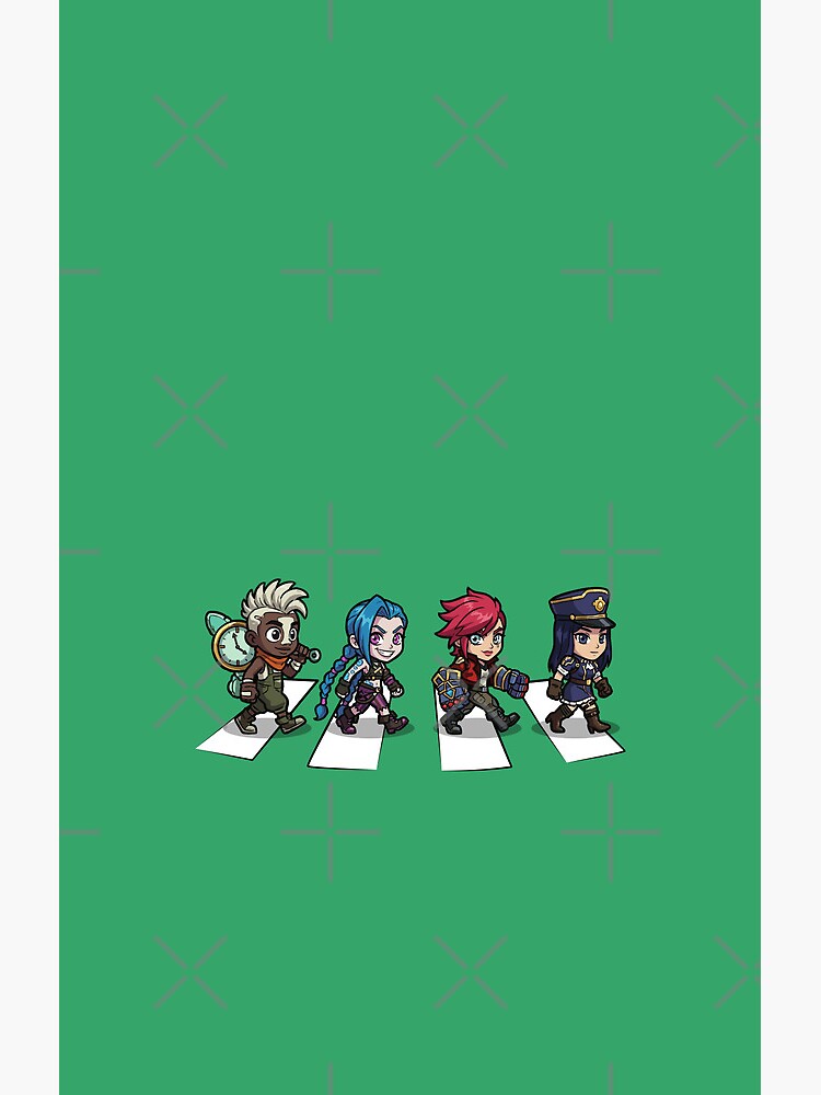 Arcane Chibi Crossover Abbey Road Style Shower Curtain - Image 2