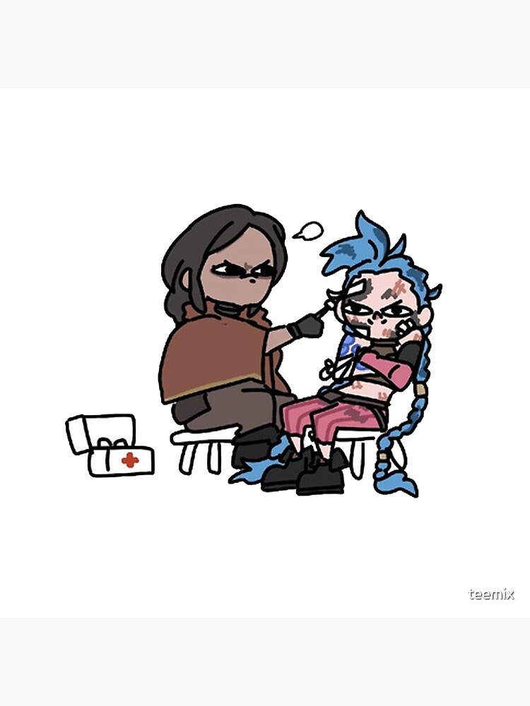 Sevika And Jinx Chibi Tapestry - Image 2
