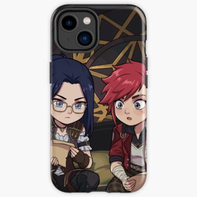 Behind The Scenes Vi And Caitlyn Chibi Arcane Iphone Case