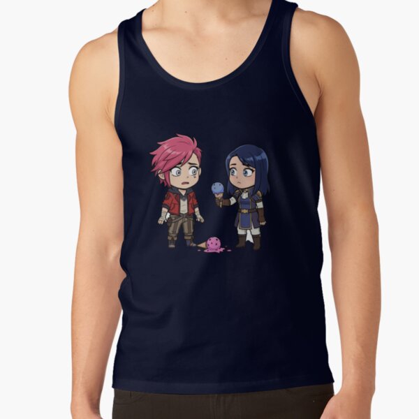 Sweet Chibi Vi And Caitlyn Arcane Ice Cream Moment Tee Tank Top - Image 5
