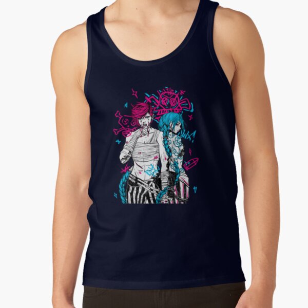 Jinx Vi Arcane Graphic Style Tank Top - Image 5