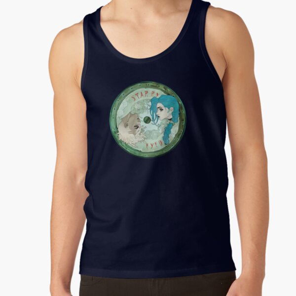 Arcane Jinx And Ekko Vynil Record Tank Top - Image 5