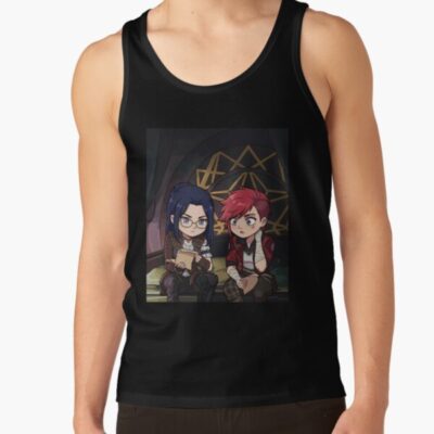 Behind The Scenes Vi And Caitlyn Chibi Arcane Tank Top