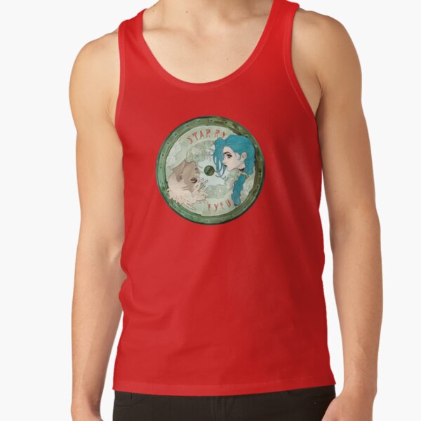 Arcane Jinx And Ekko Vynil Record Tank Top - Image 4