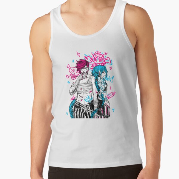 Jinx Vi Arcane Graphic Style Tank Top - Image 2