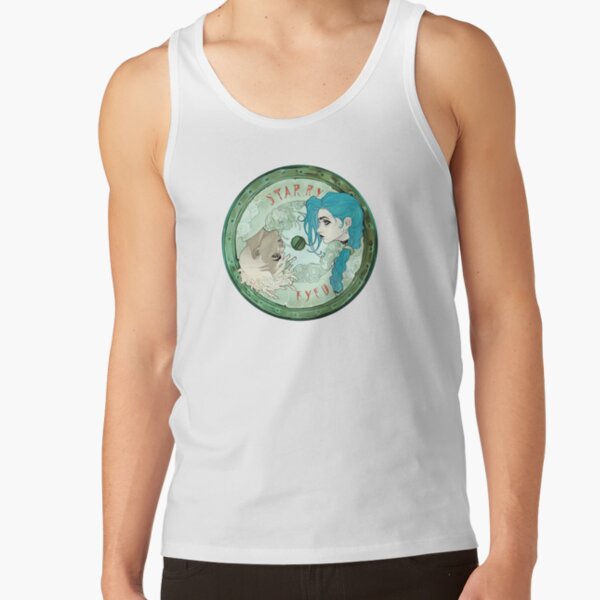 Arcane Jinx And Ekko Vynil Record Tank Top - Image 2