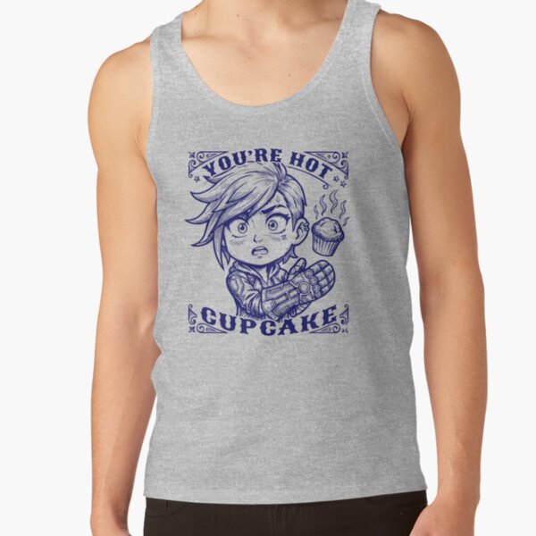 Vi Chibi Vintage Art Design You Re Hot Cupcake Arcane Tank Top - Image 3