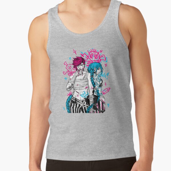 Jinx Vi Arcane Graphic Style Tank Top - Image 3