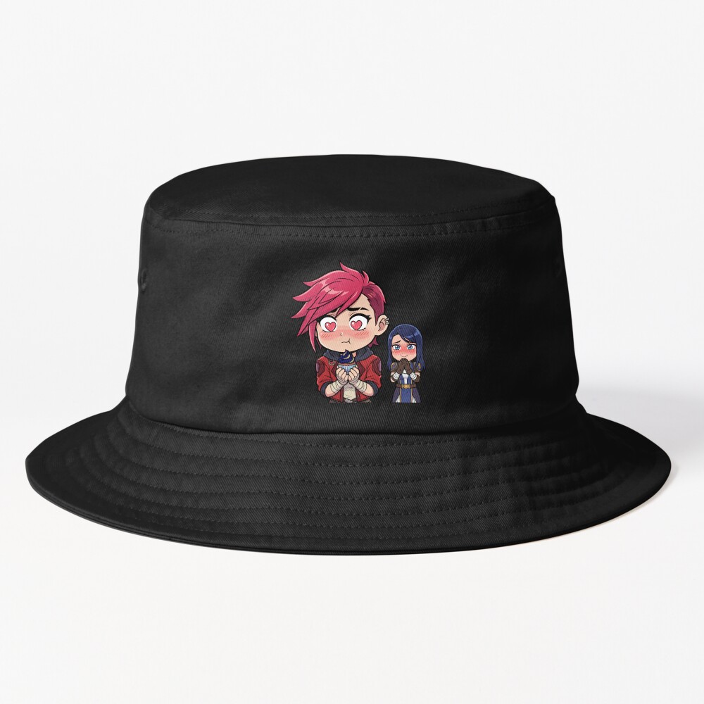 Arcane Vi And Caitlyn Love Scene Cute Cupcake Moment Bucket Hat