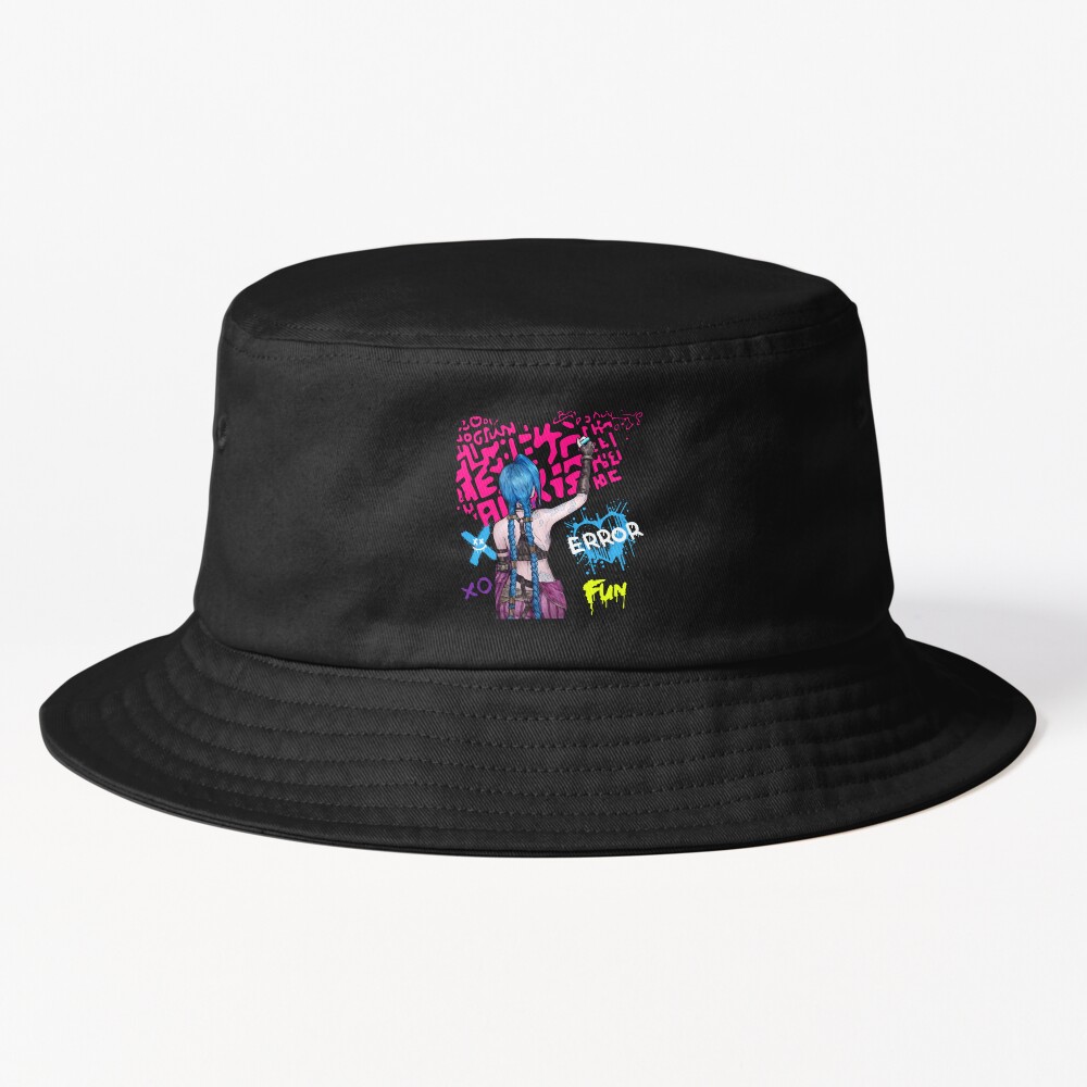 Jinx Arcane Graphic Style Bucket Hat