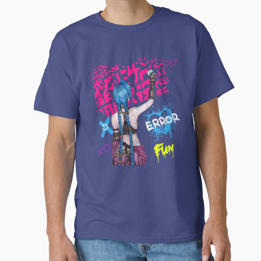 Jinx Arcane Graphic Style T-shirt - Image 4