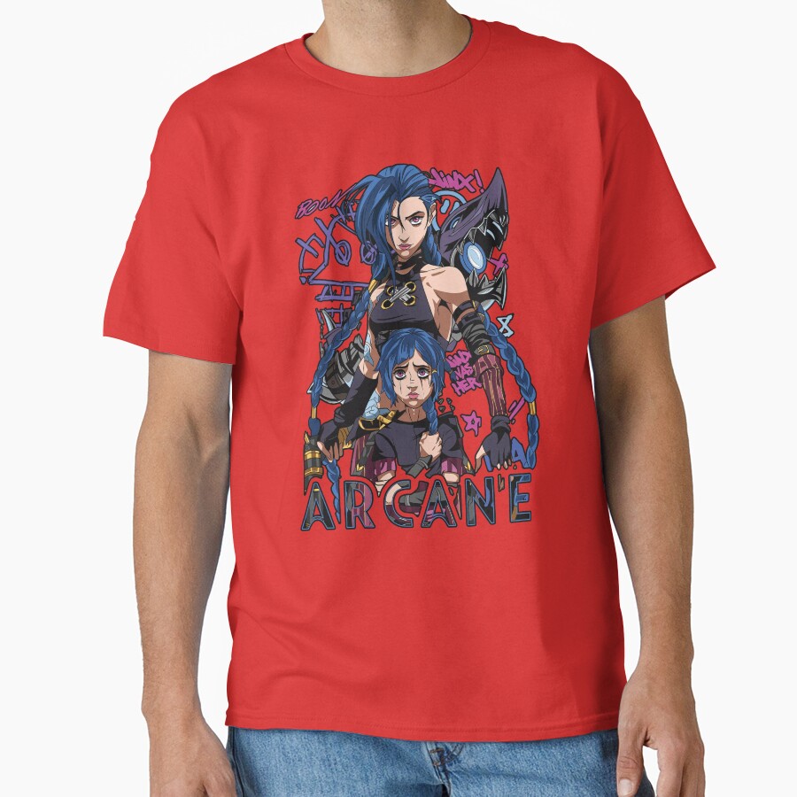 Jinx Two Versions Arcane T-shirt - Image 5