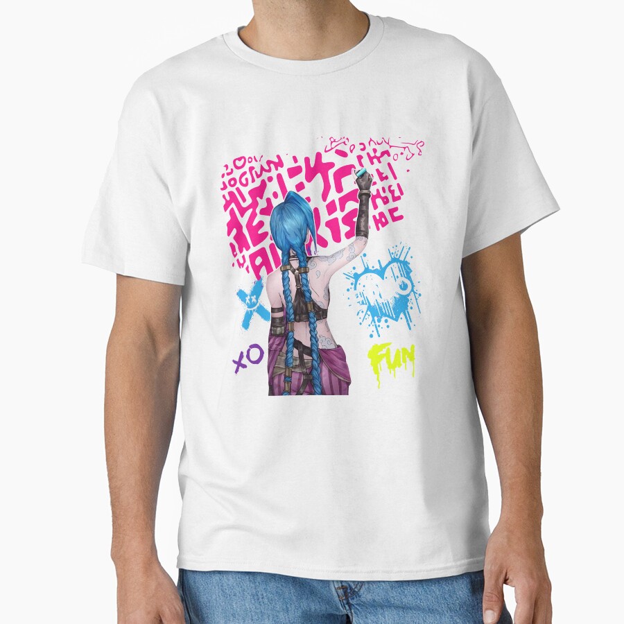 Jinx Arcane Graphic Style T-shirt - Image 2