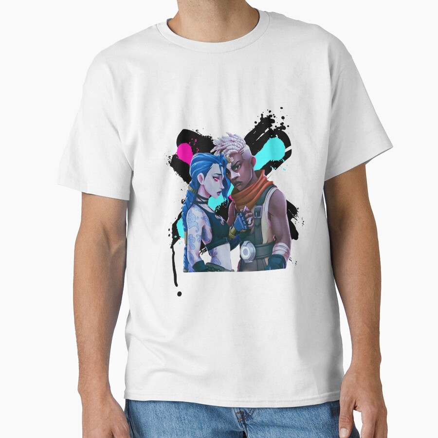 Jinx Ekko Arcane Movies Riot League Of Legends T-shirt - Image 2