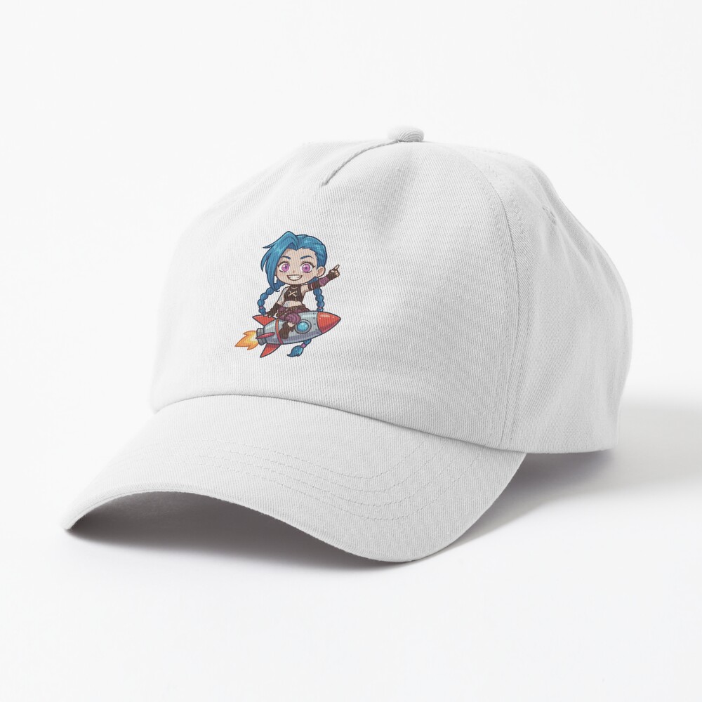 Chibi Jinx Arcane Riding A Rocket Hat