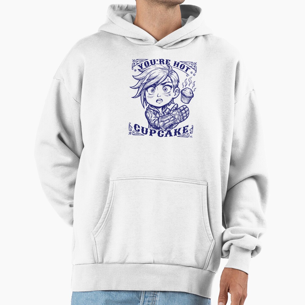 Vi Chibi Vintage Art Design You Re Hot Cupcake Arcane Hoodie