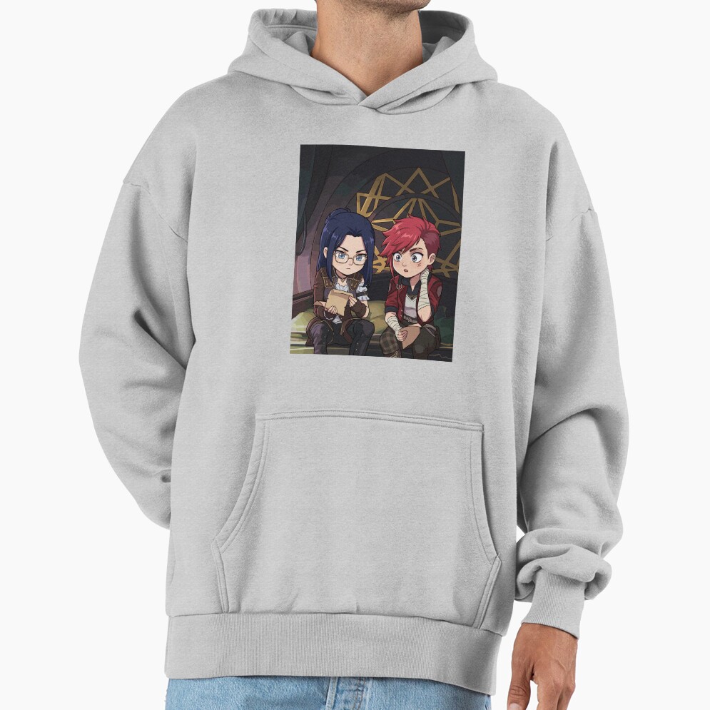 Behind The Scenes Vi And Caitlyn Chibi Arcane Hoodie - Image 4