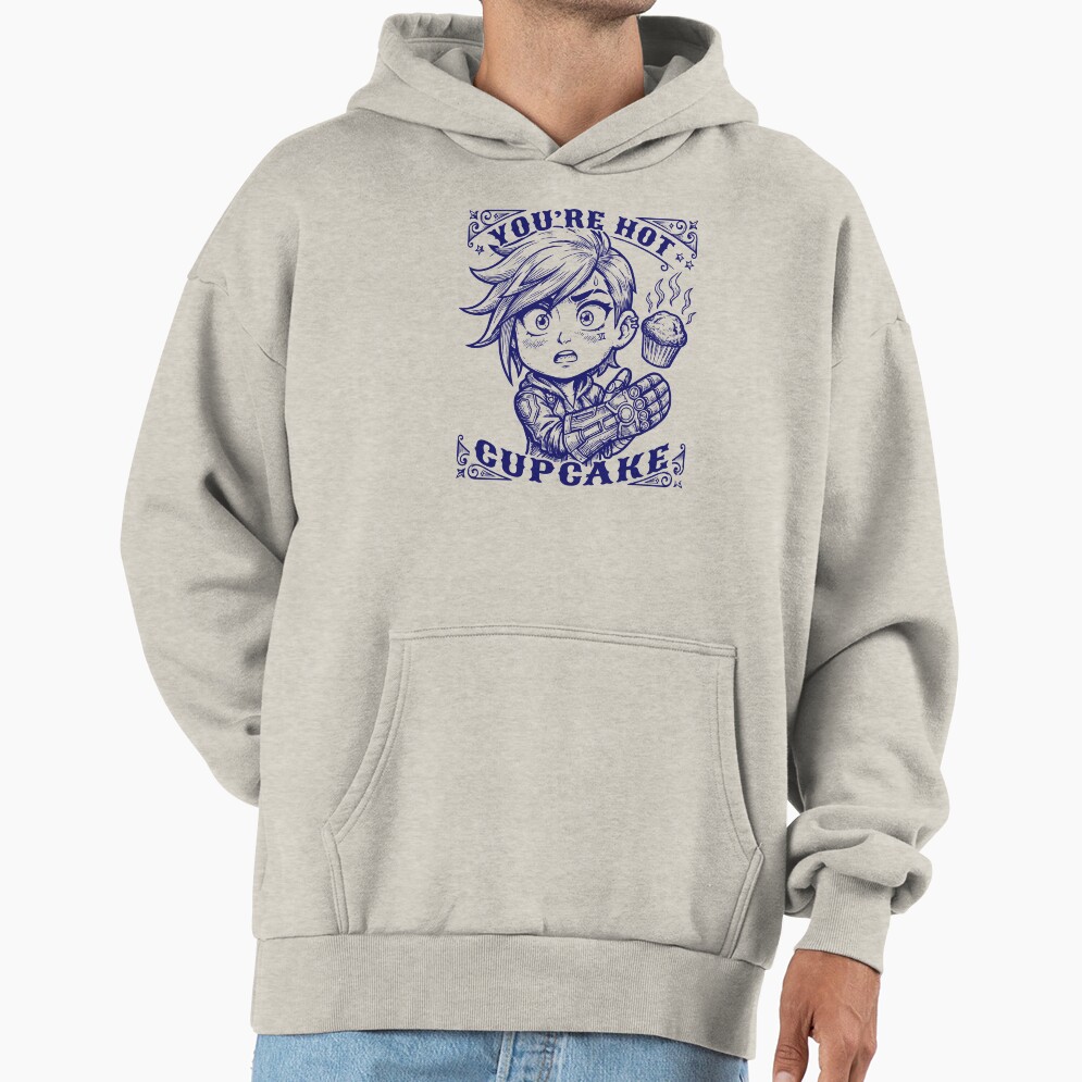 Vi Chibi Vintage Art Design You Re Hot Cupcake Arcane Hoodie - Image 3