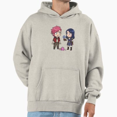 Sweet Chibi Vi And Caitlyn Arcane Ice Cream Moment Tee Hoodie