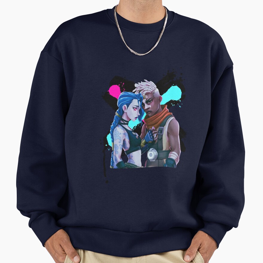 Jinx Ekko Arcane Movies Riot League Of Legends Sweatshirt - Image 5