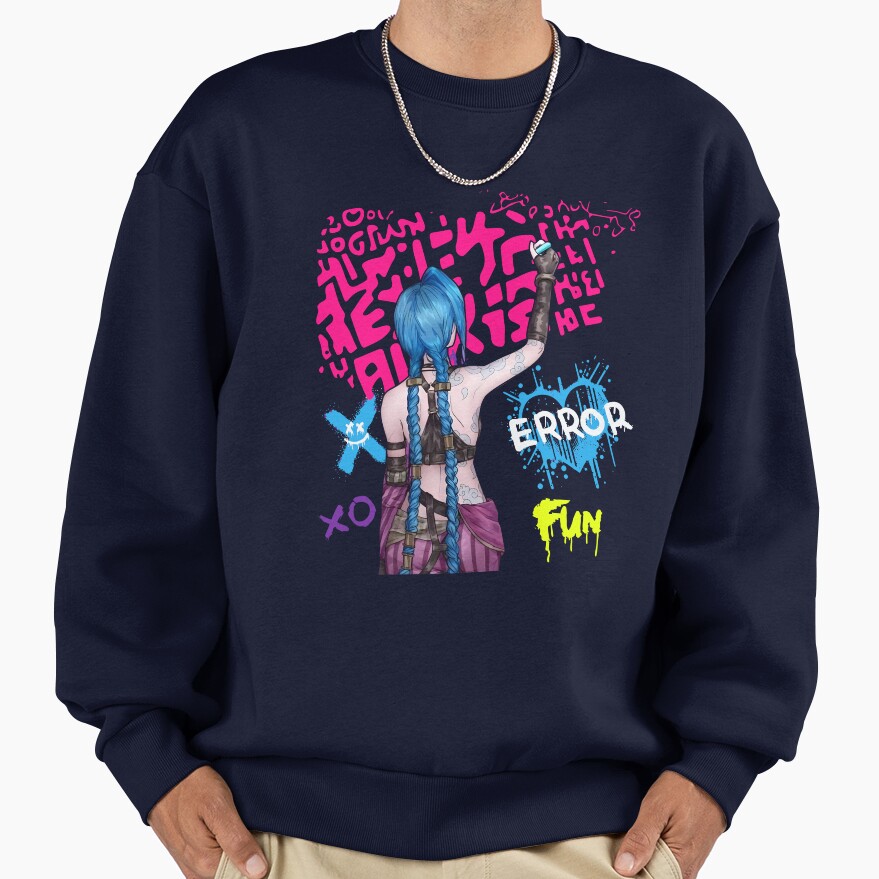 Jinx Arcane Graphic Style Sweatshirt - Image 5