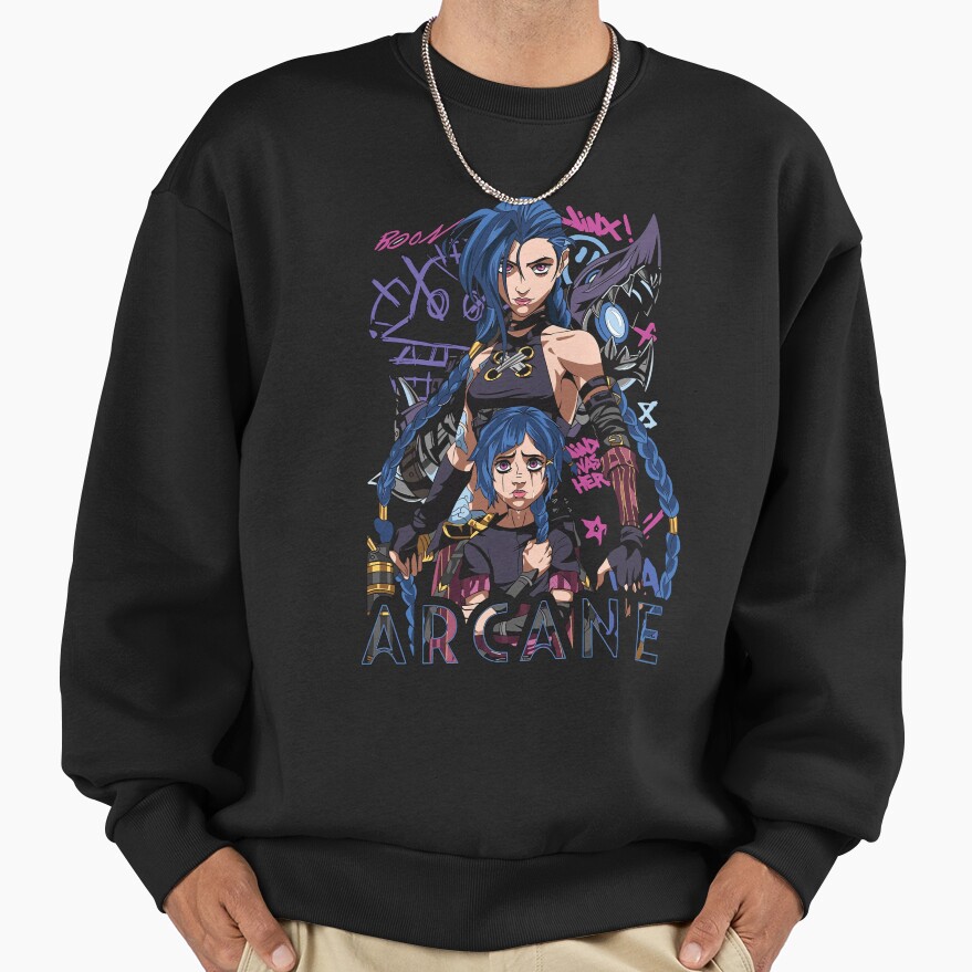 Jinx Two Versions Arcane Sweatshirt