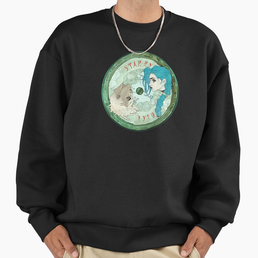 Arcane Jinx And Ekko Vynil Record Sweatshirt