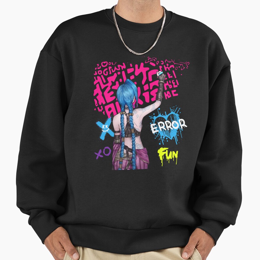 Jinx Arcane Graphic Style Sweatshirt