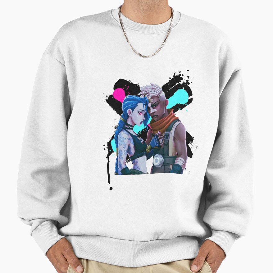 Jinx Ekko Arcane Movies Riot League Of Legends Sweatshirt - Image 2