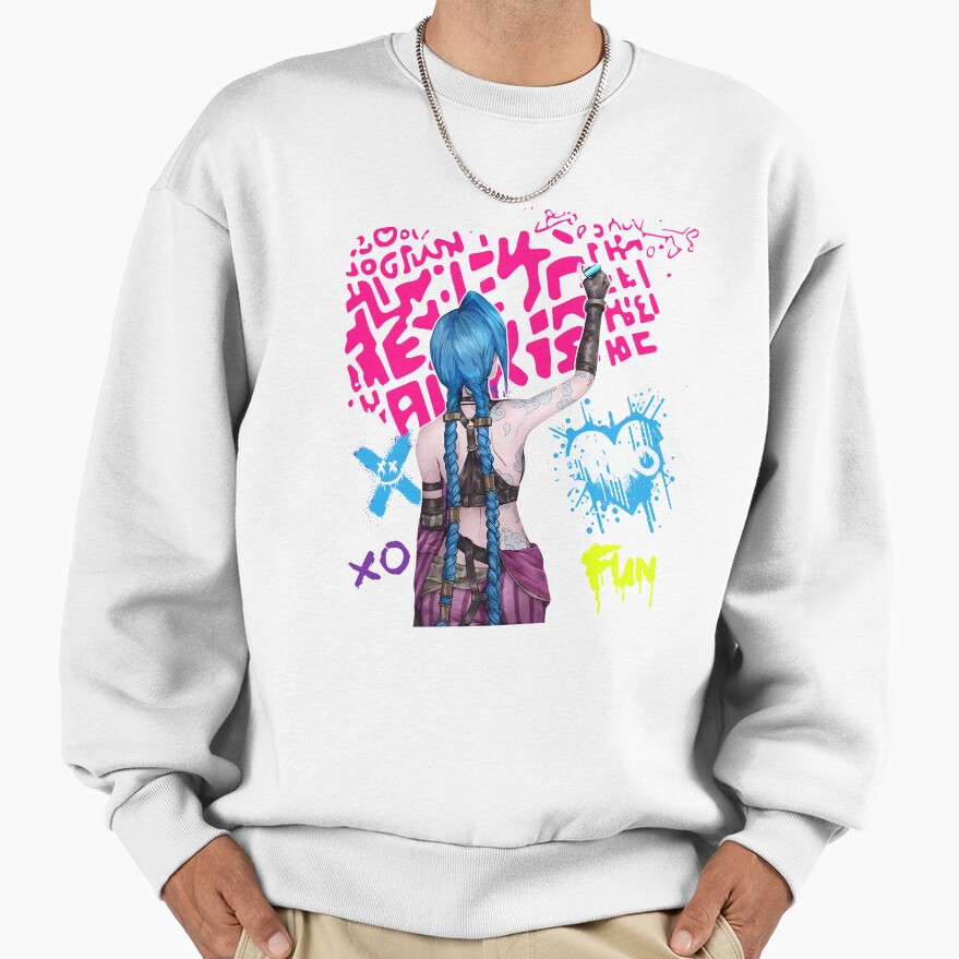 Jinx Arcane Graphic Style Sweatshirt - Image 2