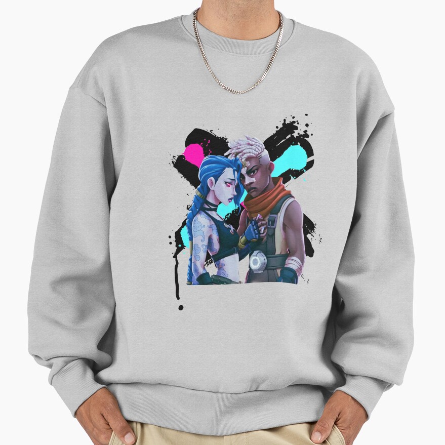 Jinx Ekko Arcane Movies Riot League Of Legends Sweatshirt - Image 4
