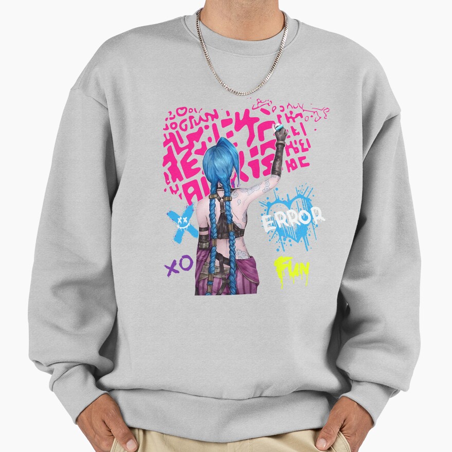 Jinx Arcane Graphic Style Sweatshirt - Image 4