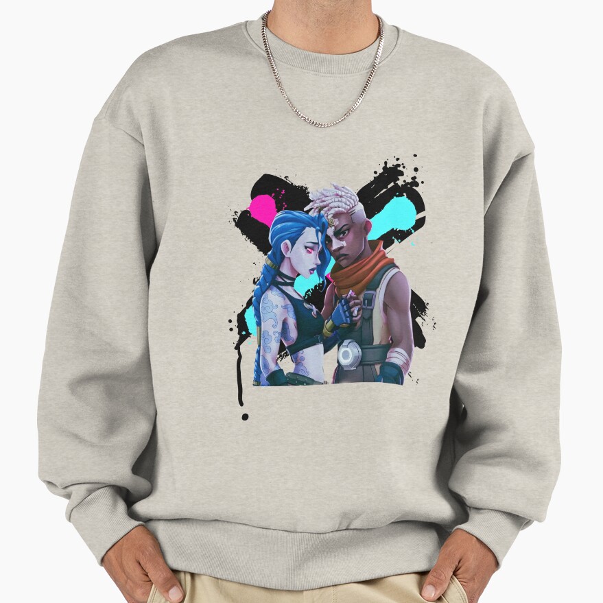 Jinx Ekko Arcane Movies Riot League Of Legends Sweatshirt - Image 3