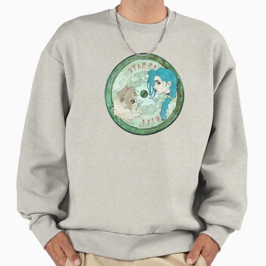 Arcane Jinx And Ekko Vynil Record Sweatshirt - Image 3