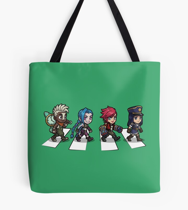 Arcane Chibi Crossover Abbey Road Style Tote Bag
