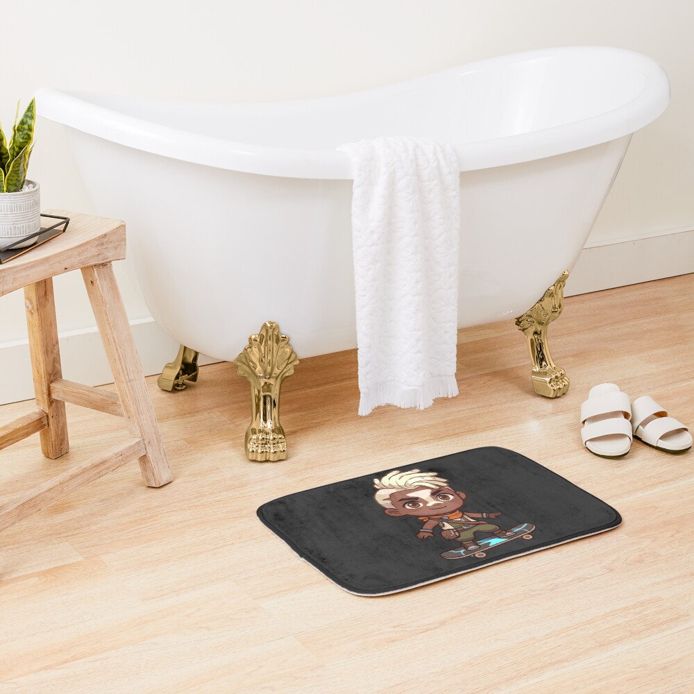 Arcane Ekko On Skateboard Bath Mat - Image 2