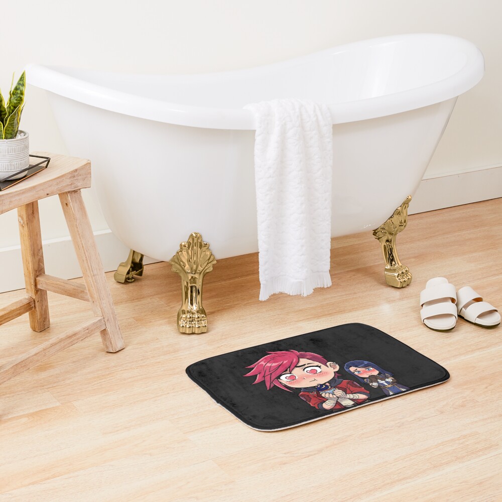 Arcane Vi And Caitlyn Love Scene Cute Cupcake Moment Bath Mat - Image 2