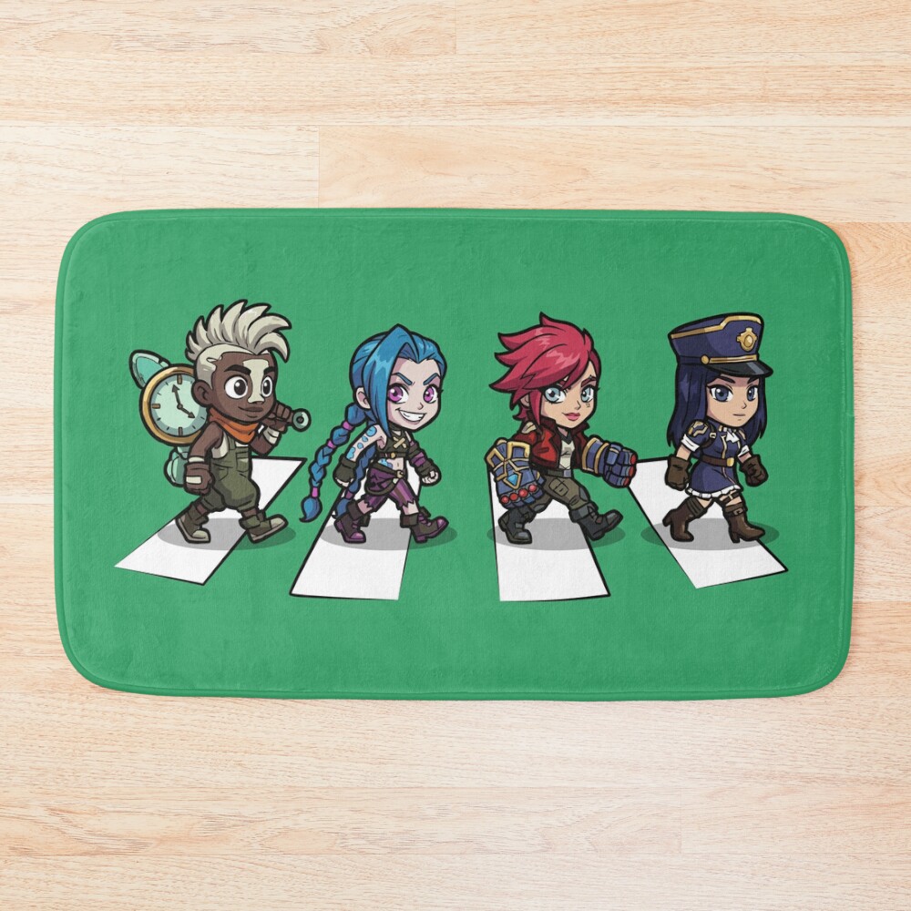 Arcane Chibi Crossover Abbey Road Style Bath Mat