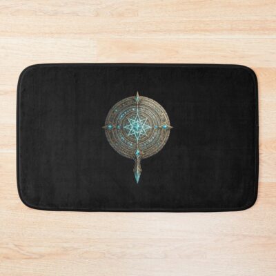 Ancient Arcane Compass Star Relic Bath Mat