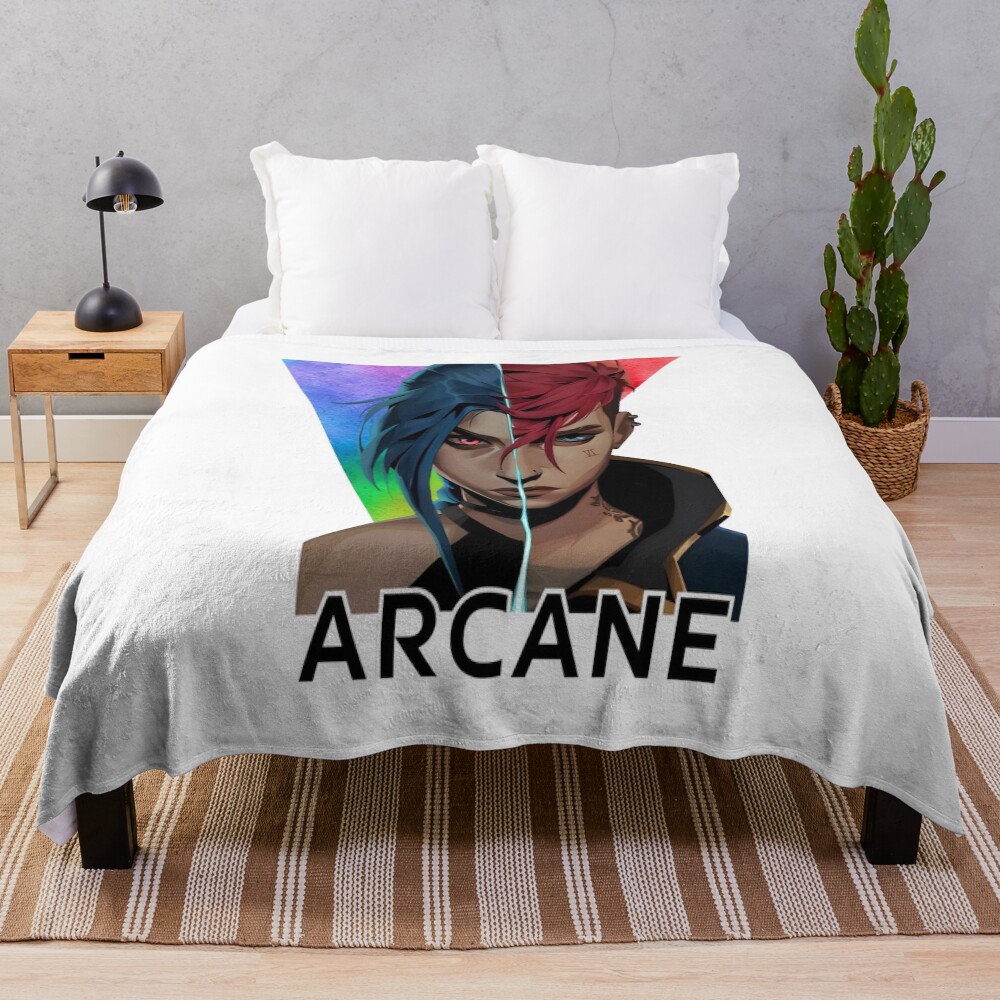 Arcane Vi And Jinx Throw Blanket