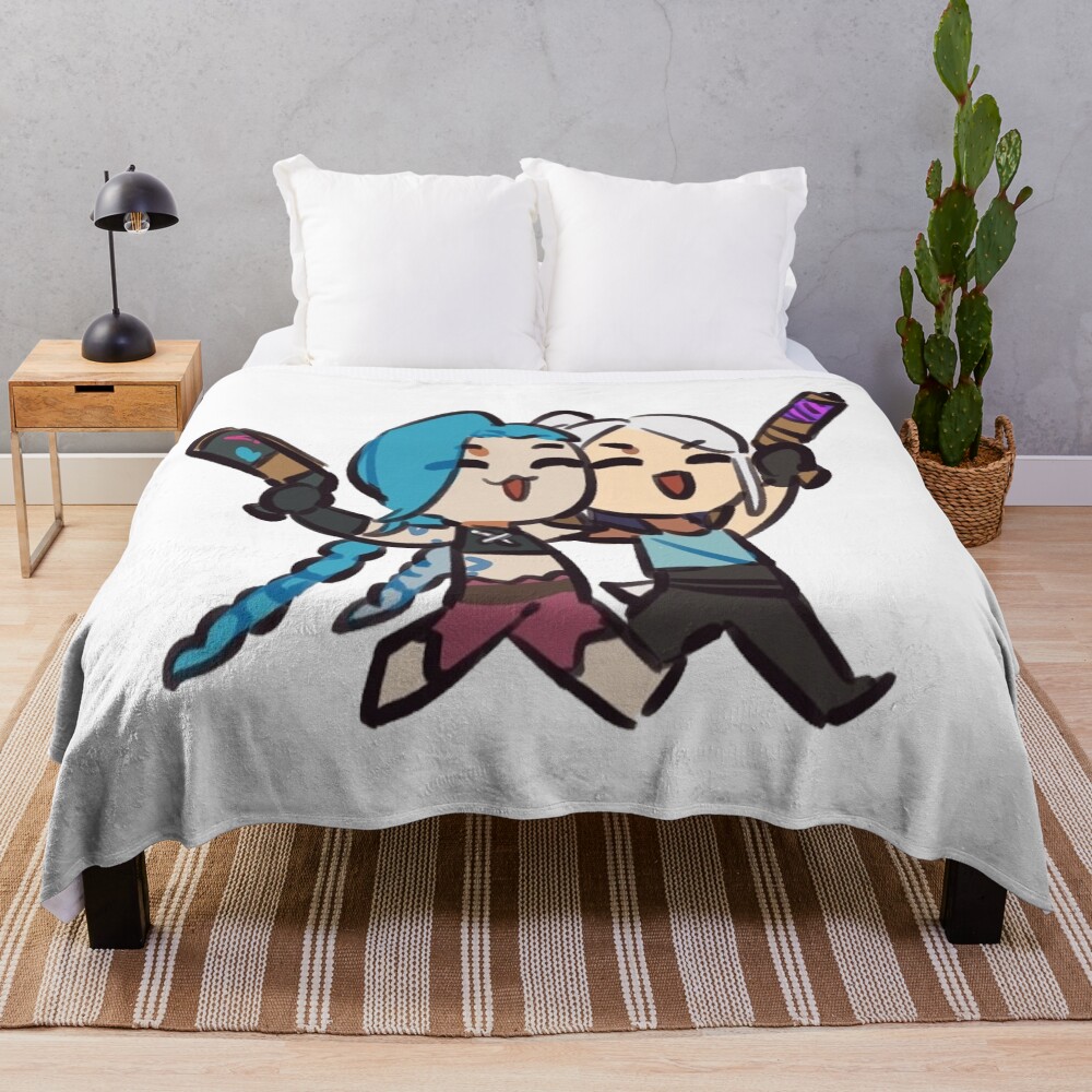 Jett And Jinx Chibi Throw Blanket