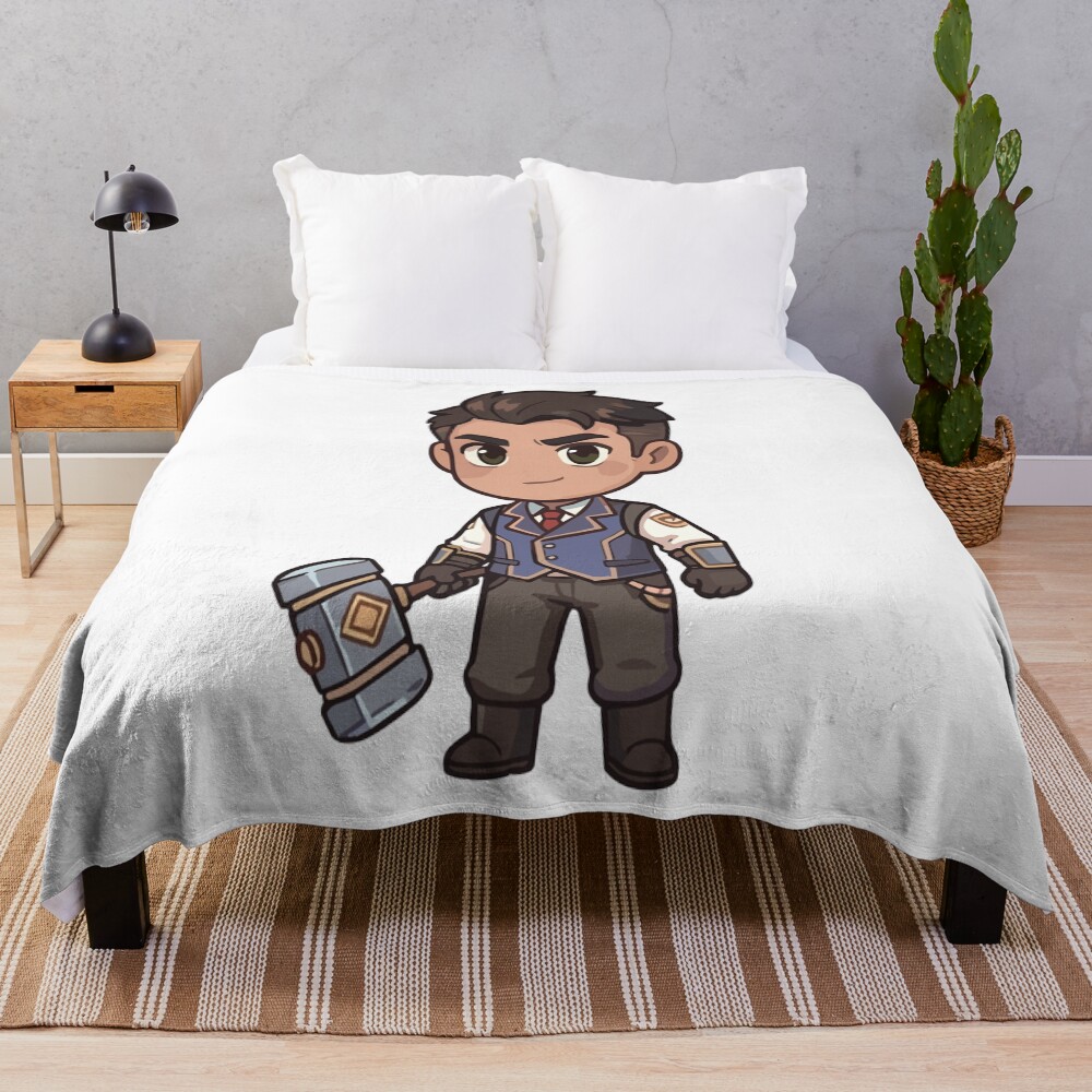 Arcane Jayce Heroic Piltover Throw Blanket