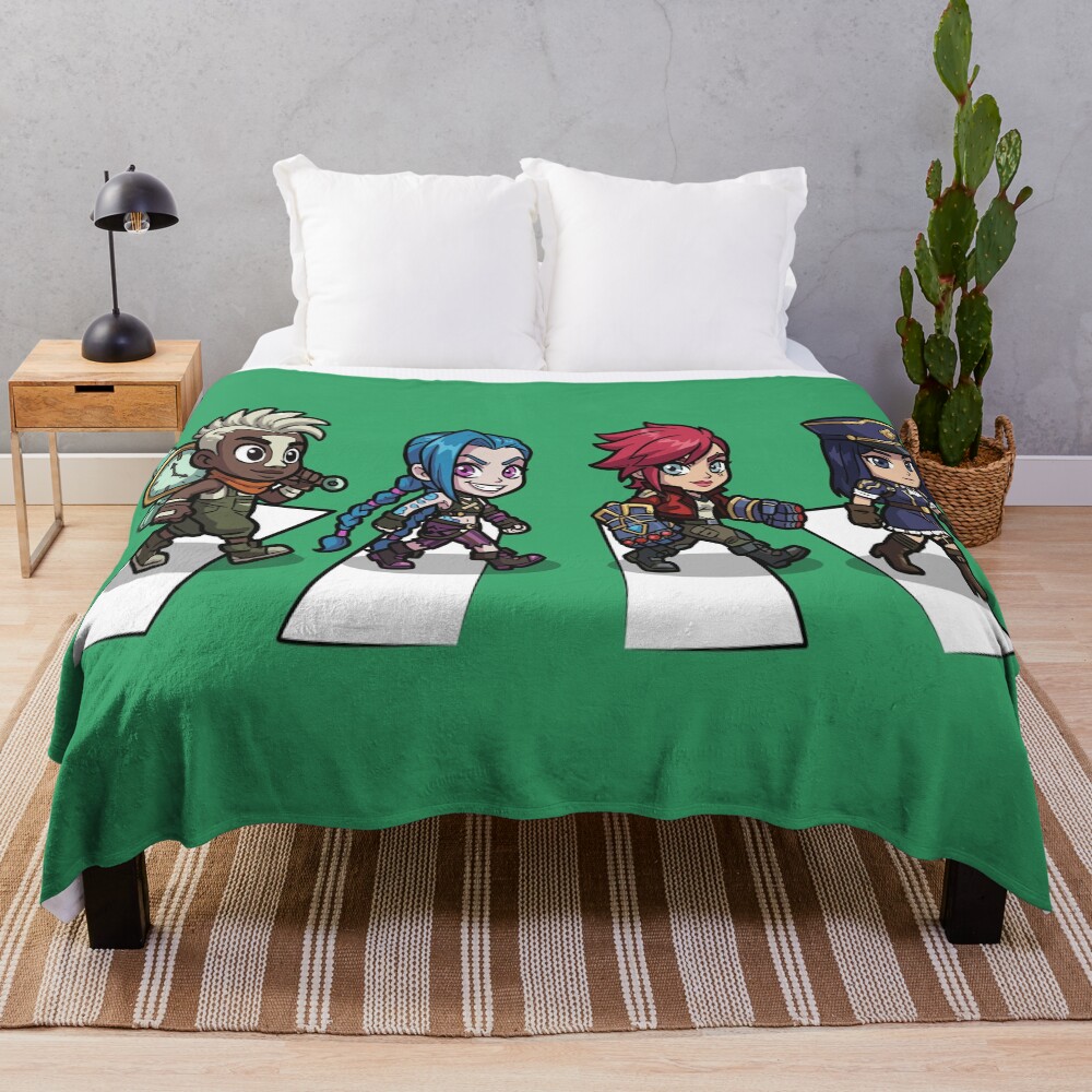 Arcane Chibi Crossover Abbey Road Style Throw Blanket