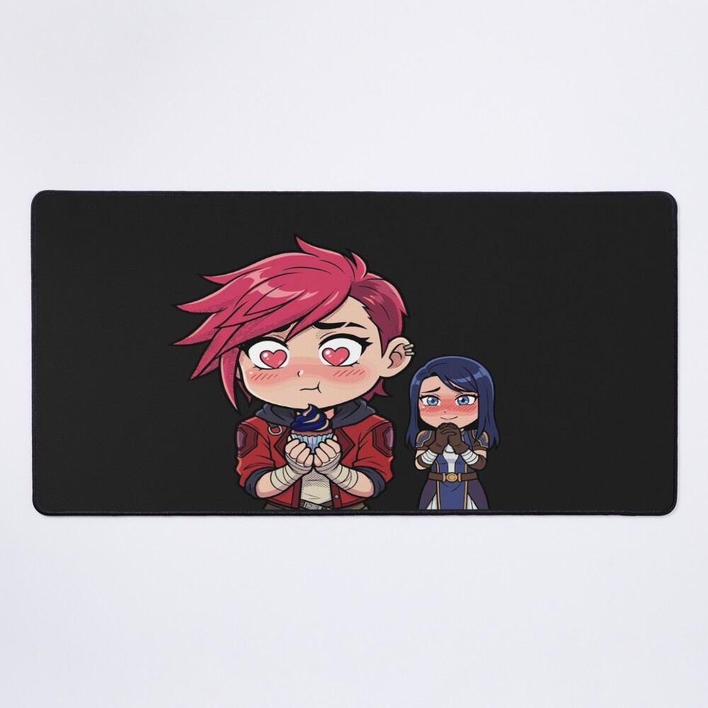 Arcane Vi And Caitlyn Love Scene Cute Cupcake Moment Mouse Pad