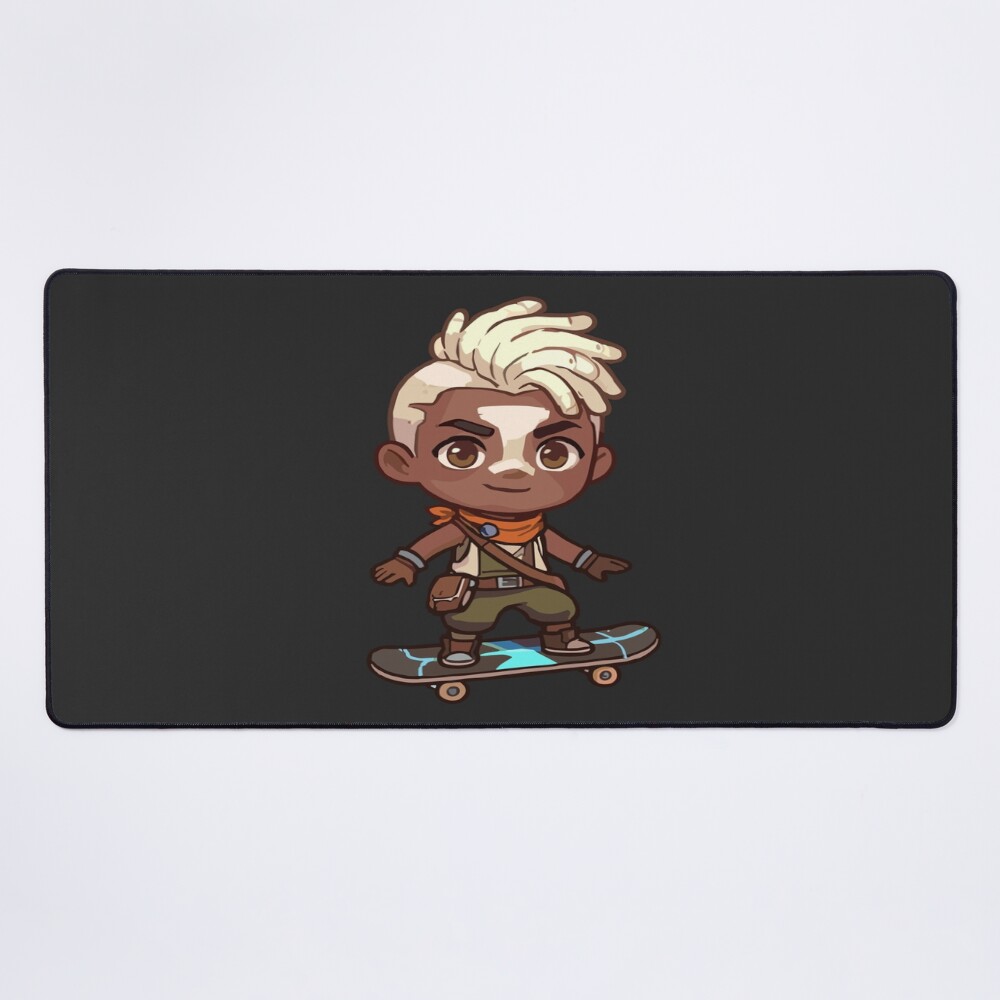 Arcane Ekko On Skateboard Mouse Pad