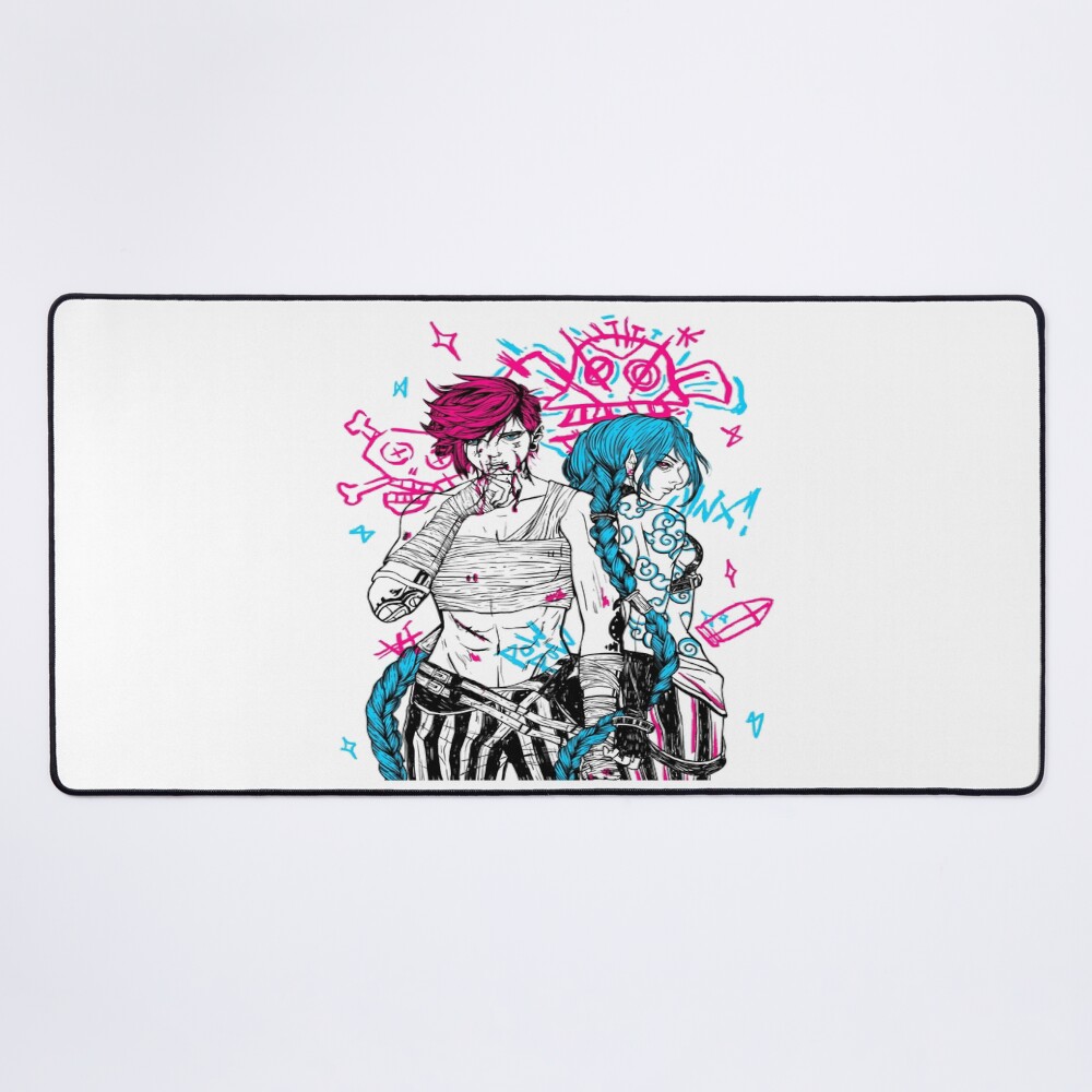 Jinx Vi Arcane Graphic Style Mouse Pad