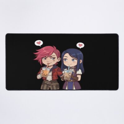 Cute Vi And Caitlyn From Arcane Boba Date Tee Mouse Pad