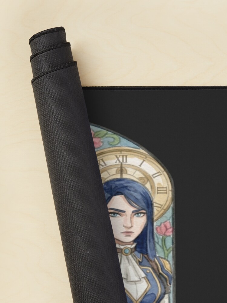Arcane Watercolor Drawing Vi Jinx And Caitlyn Stained Glass Art Mouse Pad - Image 2